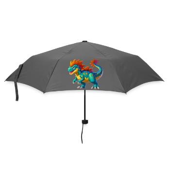 Dinosaurier - Regenschirm (klein) - Grau - Vorne