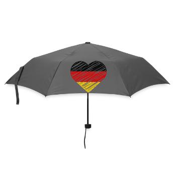 I Love Allemagne Drapeau Coeur Allemand Deutschland Chemise - Parapluie standard - bruyère - Devant