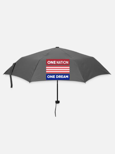 Eine Nation, ein Traum - Regenschirm (klein) - Grau