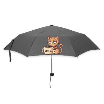Kätzchen Kaffee Charm - Regenschirm (klein) - Grau - Vorne
