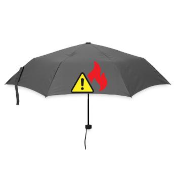 Icône solide d’alerte incendie Symbole de sécurité de flamme - Parapluie standard - bruyère - Devant