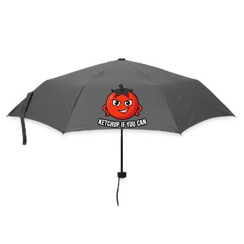 Ketchup If You Can – Funny Tomato - Umbrella (small) - grey - Front