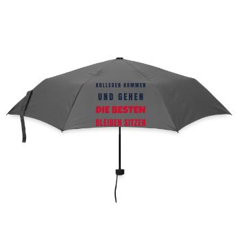 Kollegen kommen und gehen die Besten bleiben - Regenschirm (klein) - Grau - Vorne