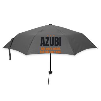 Azubi – Ich war's nicht. Ich bin nur neu - Regenschirm (klein) - Grau - Vorne
