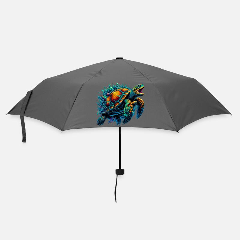 Schildkröte - Regenschirm (klein) - Grau