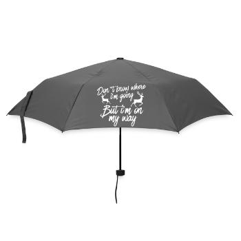 Auf meinem Weg Unbekanntes Ziel - Regenschirm (klein) - Grau - Vorne