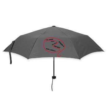 Der rote Faden... - Regenschirm (klein) - Grau - Vorne