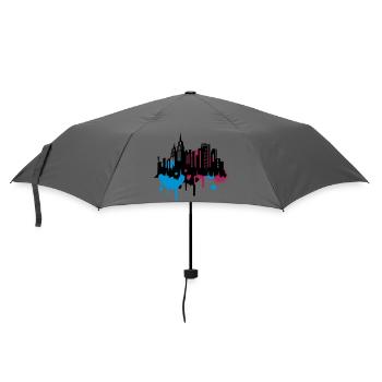 City stencil art New York City Graffiti - Umbrella (small) - grey - Front