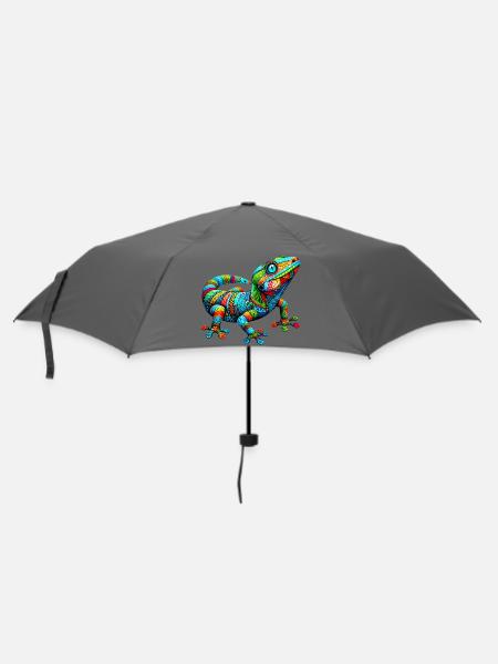 Gecko - Regenschirm (klein) - Grau