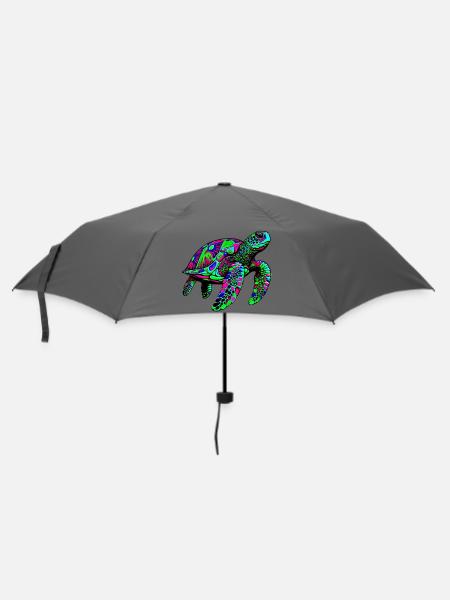 Meeresschildkröte - Regenschirm (klein) - Grau