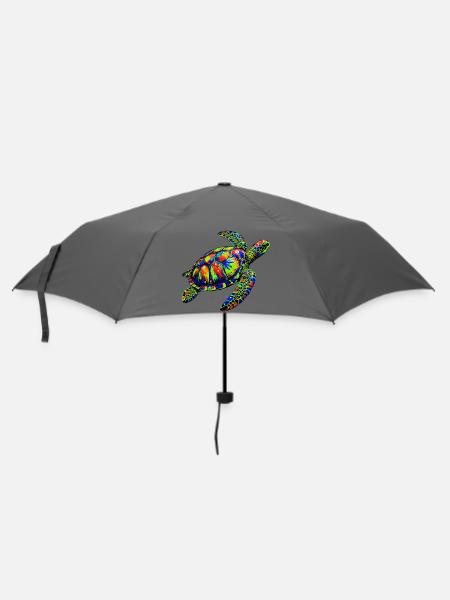 Meeresschildkröte - Regenschirm (klein) - Grau