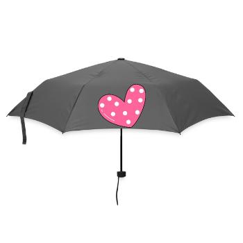 Heart pattern - Umbrella (small) - grey - Front