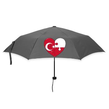 Puzzle Heart Flag Fusion - Umbrella (small) - grey - Front