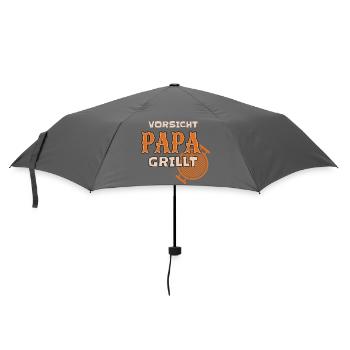 Attention : papa grille une tenue de barbecue drôle - Parapluie standard - bruyère - Devant