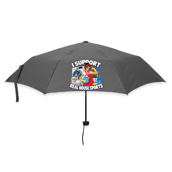 Real House Sports JGA Spruch - Regenschirm (klein) - Grau - Vorne