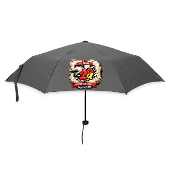 50 Jahre – äußerlich gereift, innerlich 29. - Regenschirm (klein) - Grau - Vorne