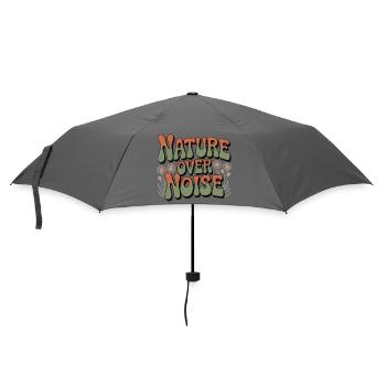 Abenteuer - Natur statt Lärm - Regenschirm (klein) - Grau - Vorne