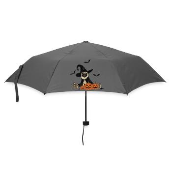 Hunde-Halloween - Regenschirm (klein) - Grau - Vorne