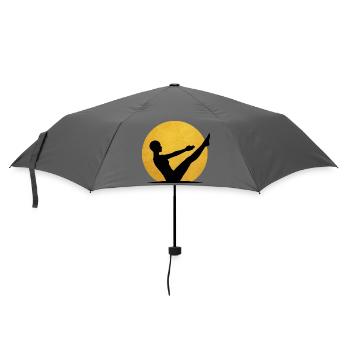 Posture Navasana Yoga Boat Silhouette Soleil - Parapluie standard - bruyère - Devant
