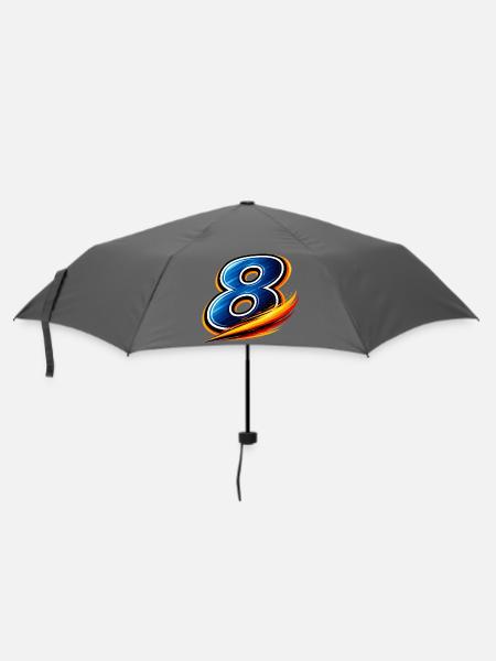 Nummer 8 Fußball Shirt Mittelfeld Allrounder - Regenschirm (klein) - Grau