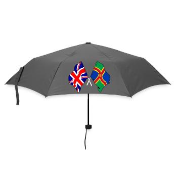 Lincolnshire flag + Great Britain - Umbrella (small) - grey - Front