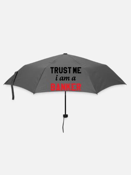 Glaub mir, ich bin Banker - Regenschirm (klein) - Grau