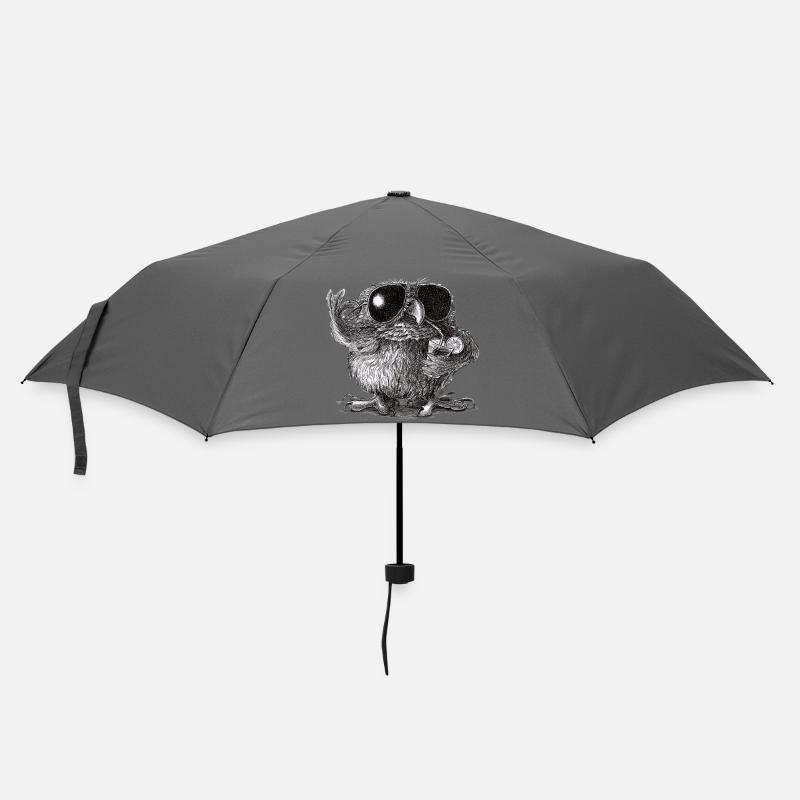 Coole Eule - Regenschirm (klein) - Grau