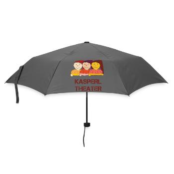 Kasperltheater lustig - Regenschirm (klein) - Grau - Vorne