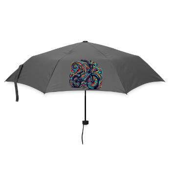 Bmx Fahrrad Retro - BMX Vintage Design - Regenschirm (klein) - Grau - Vorne
