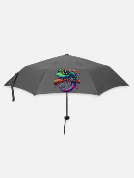 Gecko - Regenschirm (klein) - Grau