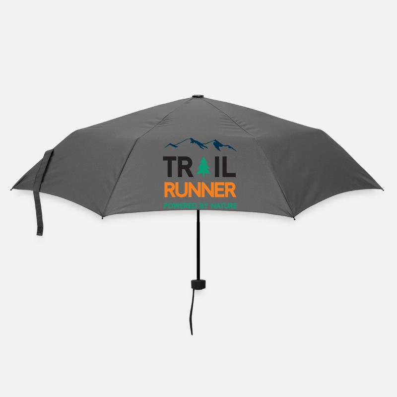 Trail Runner - Angetrieben von der Natur - Regenschirm (klein) - Grau
