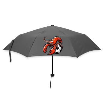 Crab with soccer ball - Umbrella (small) - grey - Front