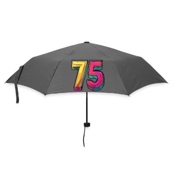 75 Number Colorful - Umbrella (small) - grey - Front