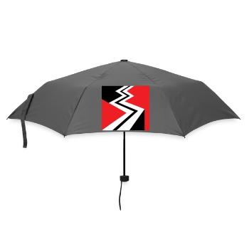 Zickzack Rennstrecke Grafik - Regenschirm (klein) - Grau - Vorne