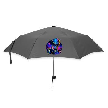 Neonalien Hand im All - Regenschirm (klein) - Grau - Vorne