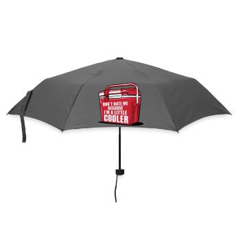 Lustiges cooleres Wortspiel "ein bisschen cooler" - Regenschirm (klein) - Grau - Vorne