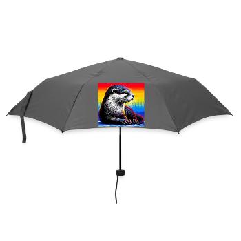 Otter - Regenschirm (klein) - Grau - Vorne