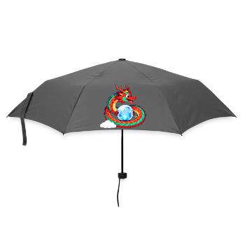 Dragon and Crystal Sphere - Umbrella (small) - grey - Front