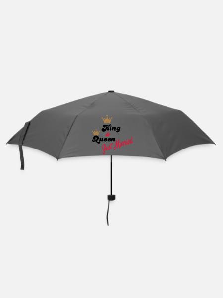 hochzeit - Regenschirm (klein) - Grau