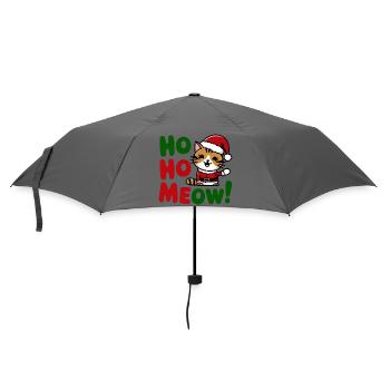 Chat festif dans la conception du chapeau de Père Noël - Parapluie standard - bruyère - Devant