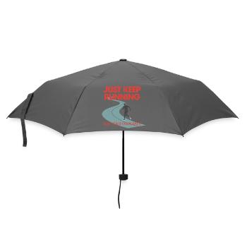 Jogging Endurance Runner Fitness just keep running - Umbrella (small) - grey - Front