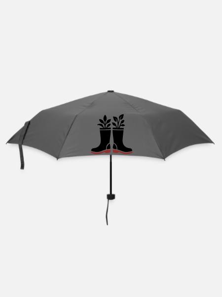 Gummistiefel Pflanzen Icon - Regenschirm (klein) - Grau