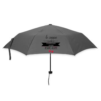 Herzen, die in der Silhouette schweben - Regenschirm (klein) - Grau - Vorne