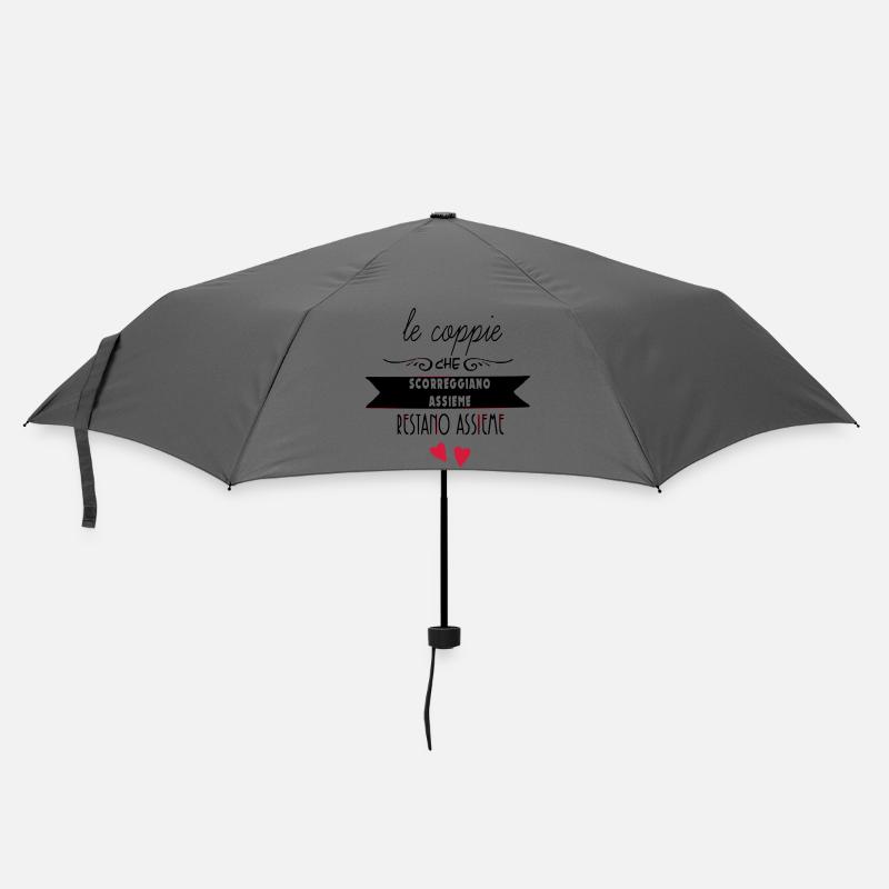 Coeurs suspendus en silhouette - Parapluie standard - bruyère