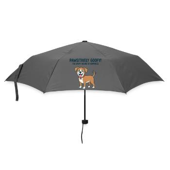 Pawsitively Goofy Dog Spaß - Regenschirm (klein) - Grau - Vorne