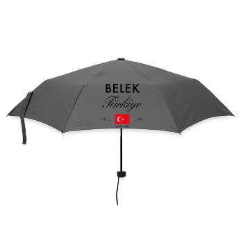 Belek Türkei Koordinaten Reise Souvenir - Regenschirm (klein) - Grau - Vorne
