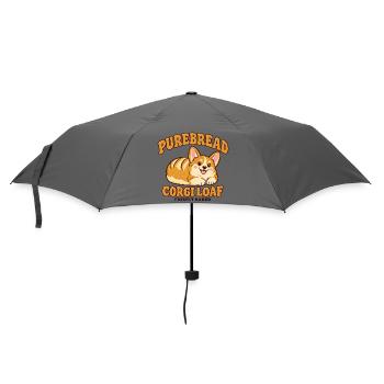 PureBread Corgi Laib Illustration - Regenschirm (klein) - Grau - Vorne