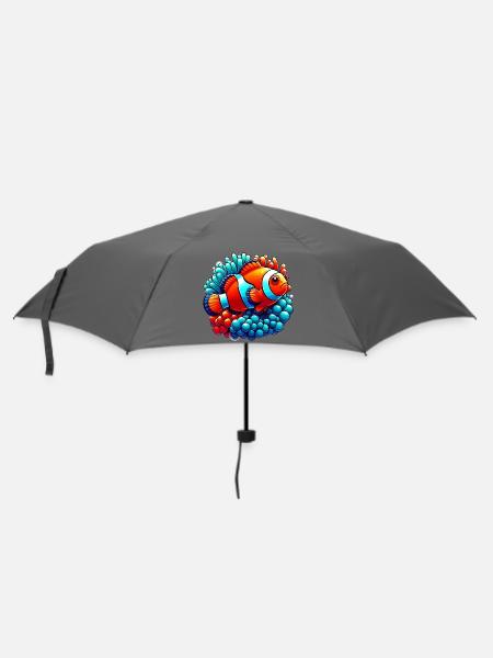 Clownfische - Regenschirm (klein) - Grau