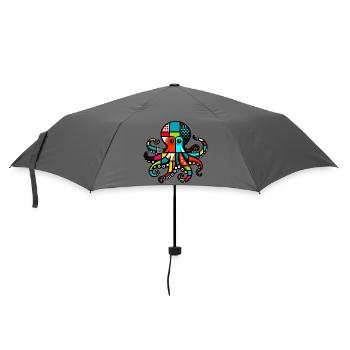 Krake - Regenschirm (klein) - Grau - Vorne