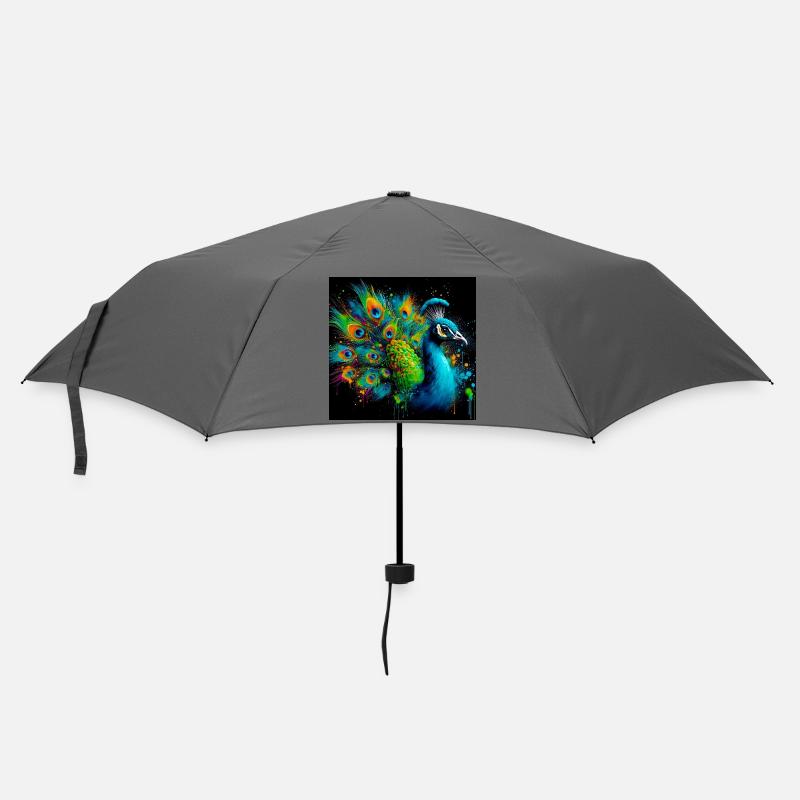 peacock - Umbrella (small) - grey